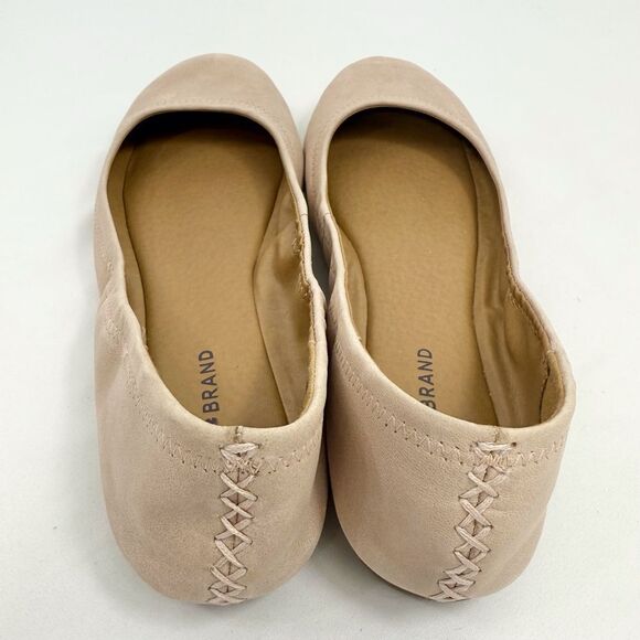 Lucky Brand ERIN Nude Leather Stretch Side Ballet Flats - Picture 9 of 14